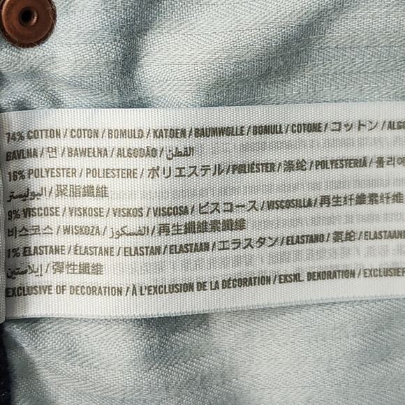 Abercrombie & Fitch Shorts Womens 26/2 Blue High Rise Short Cuffed Stretch Denim - Picture 4 of 11